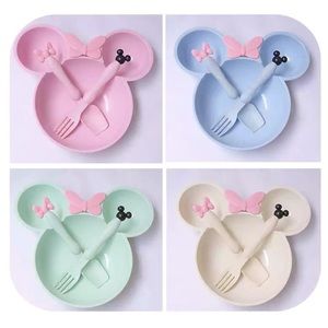 Disney Minnie Mouse Plate and Utensil Set